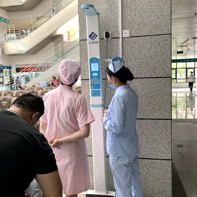 郑州市人民医院SH-201智能双屏身高体沉秤案例